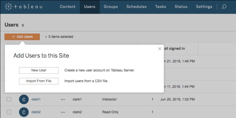 How to add user permissions for Tableau dashboard
