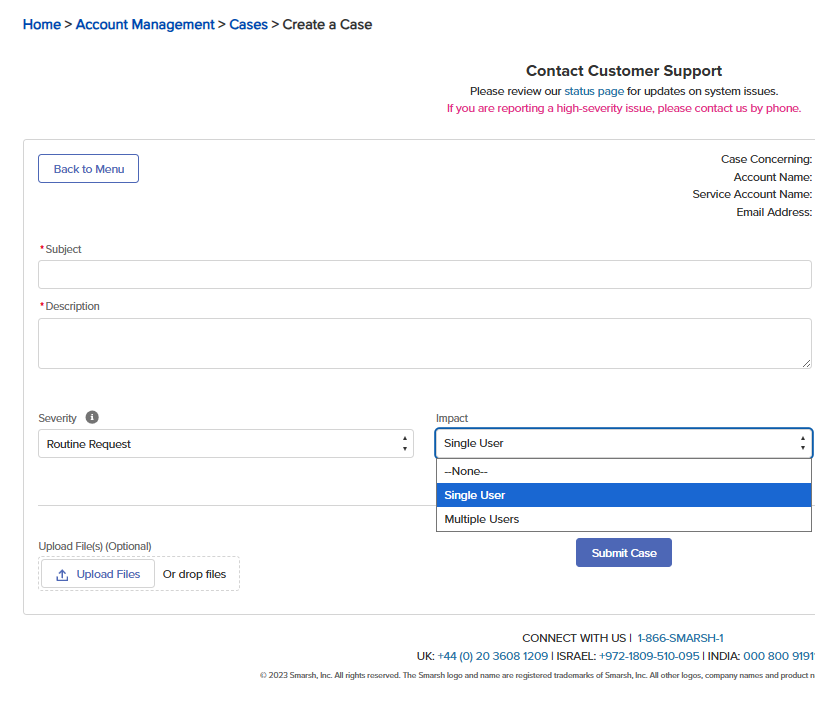How to open a Support Case